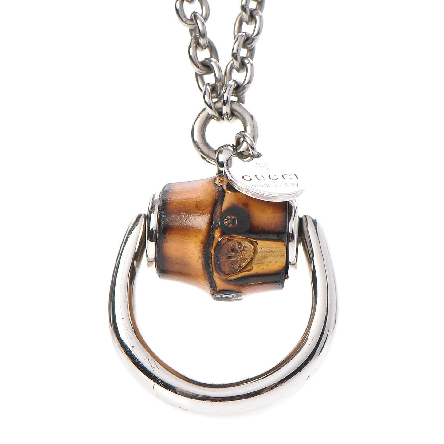 Bamboo Horsebit Necklace Large Silver