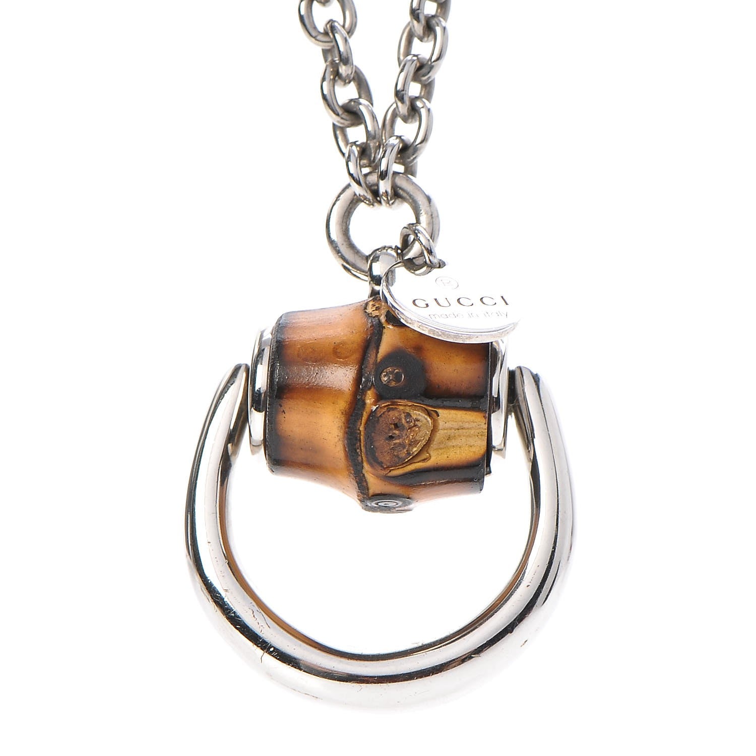 Gucci Bamboo Horsebit Necklace Large Silver 4 of 7