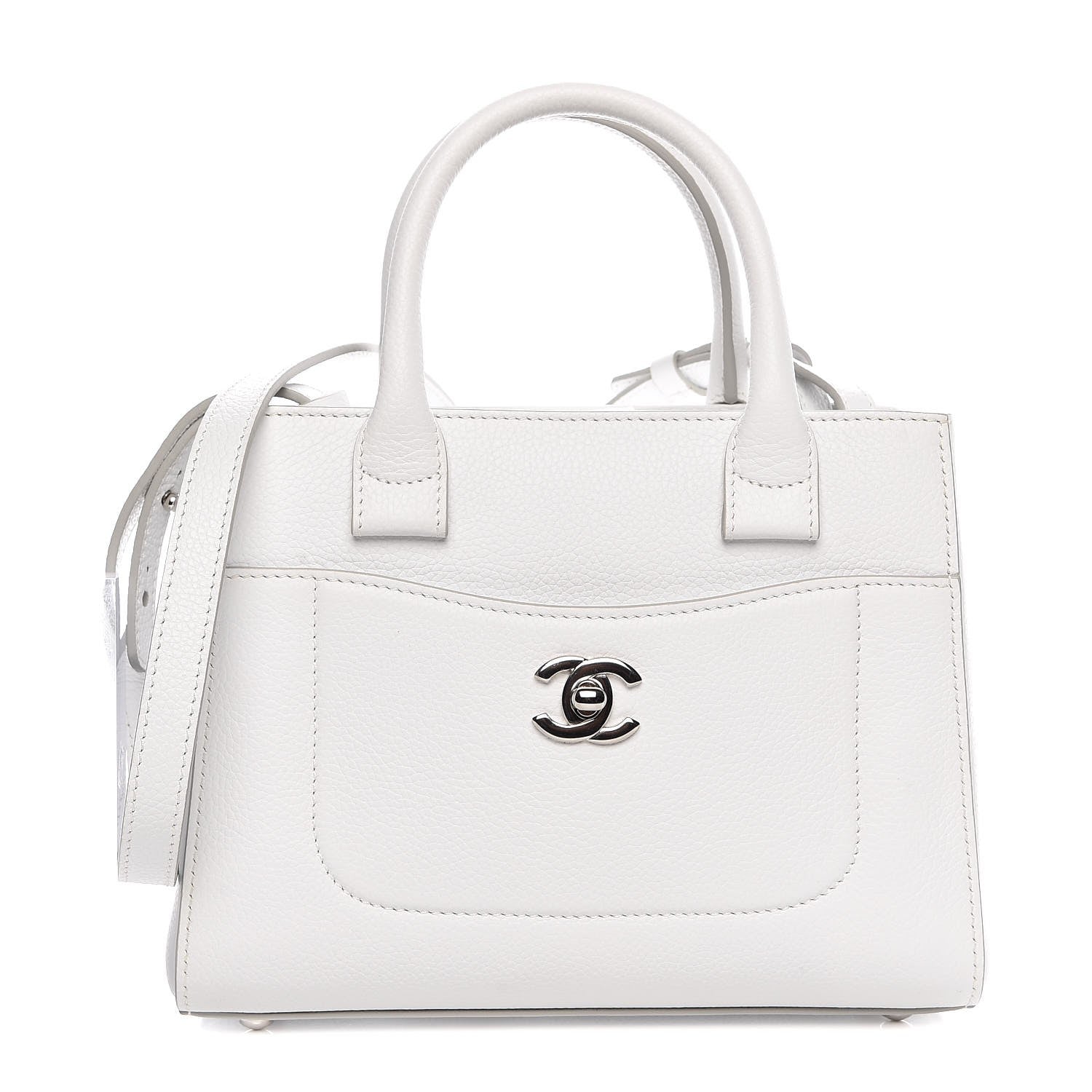 Chanel Grained Calfskin Mini Neo Executive Shopper Tote White 1 of 7