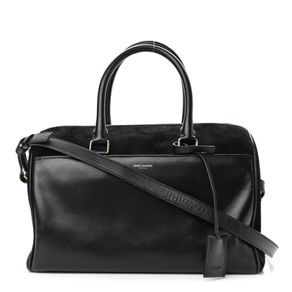 Saint Laurent Calfskin Suede Classic Duffle 6 Black 1 of 10