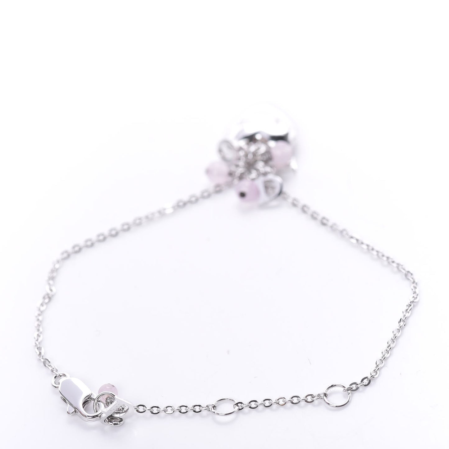 Logo Charms Heart Bracelet Silver