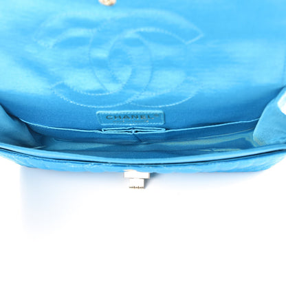 Chanel Satin Coco's Croc 2.55 Reissue 225 Flap Turquoise 5 of 8