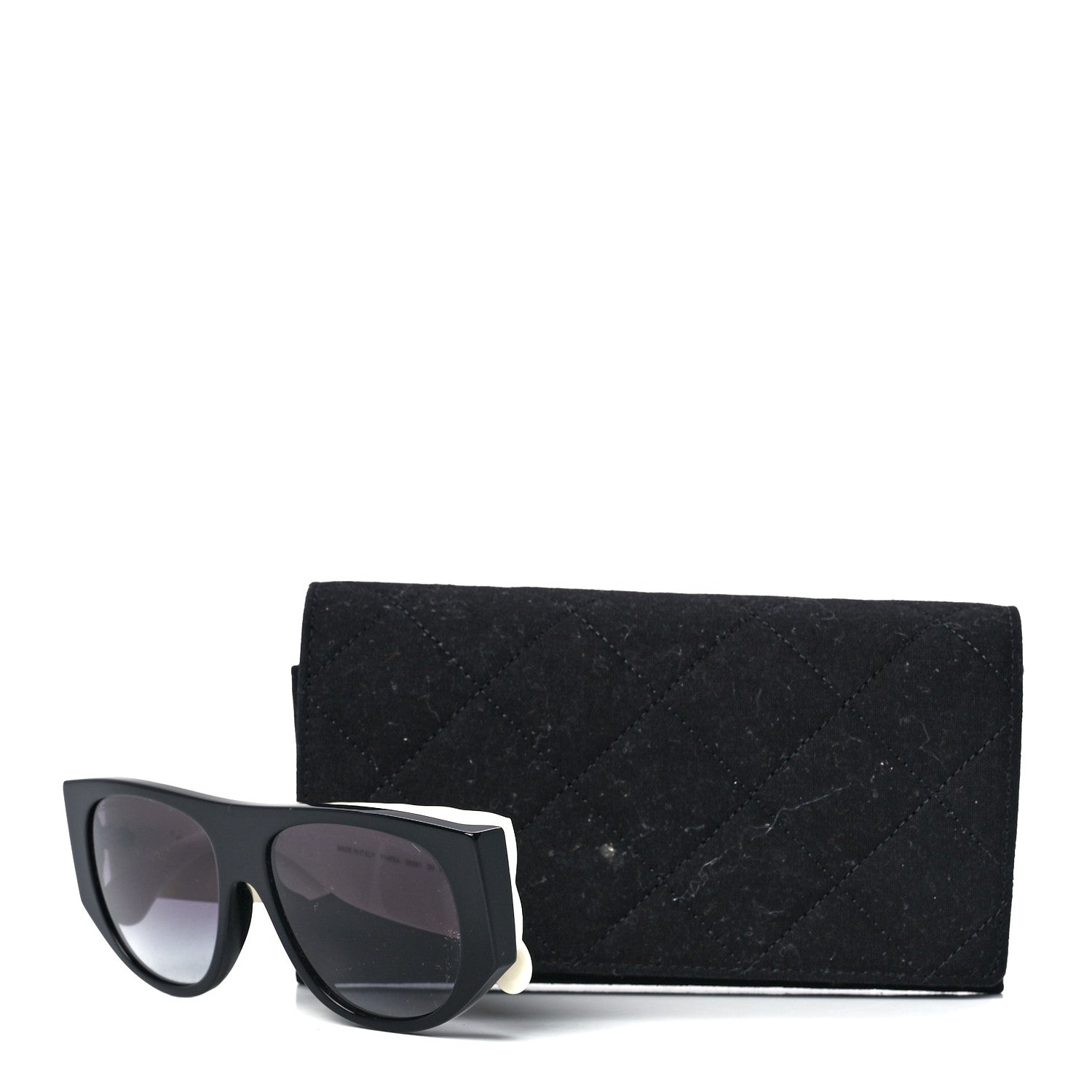 Chanel Acetate Quilted CC Pilot Sunglasses 71465 White Black 8 of 8