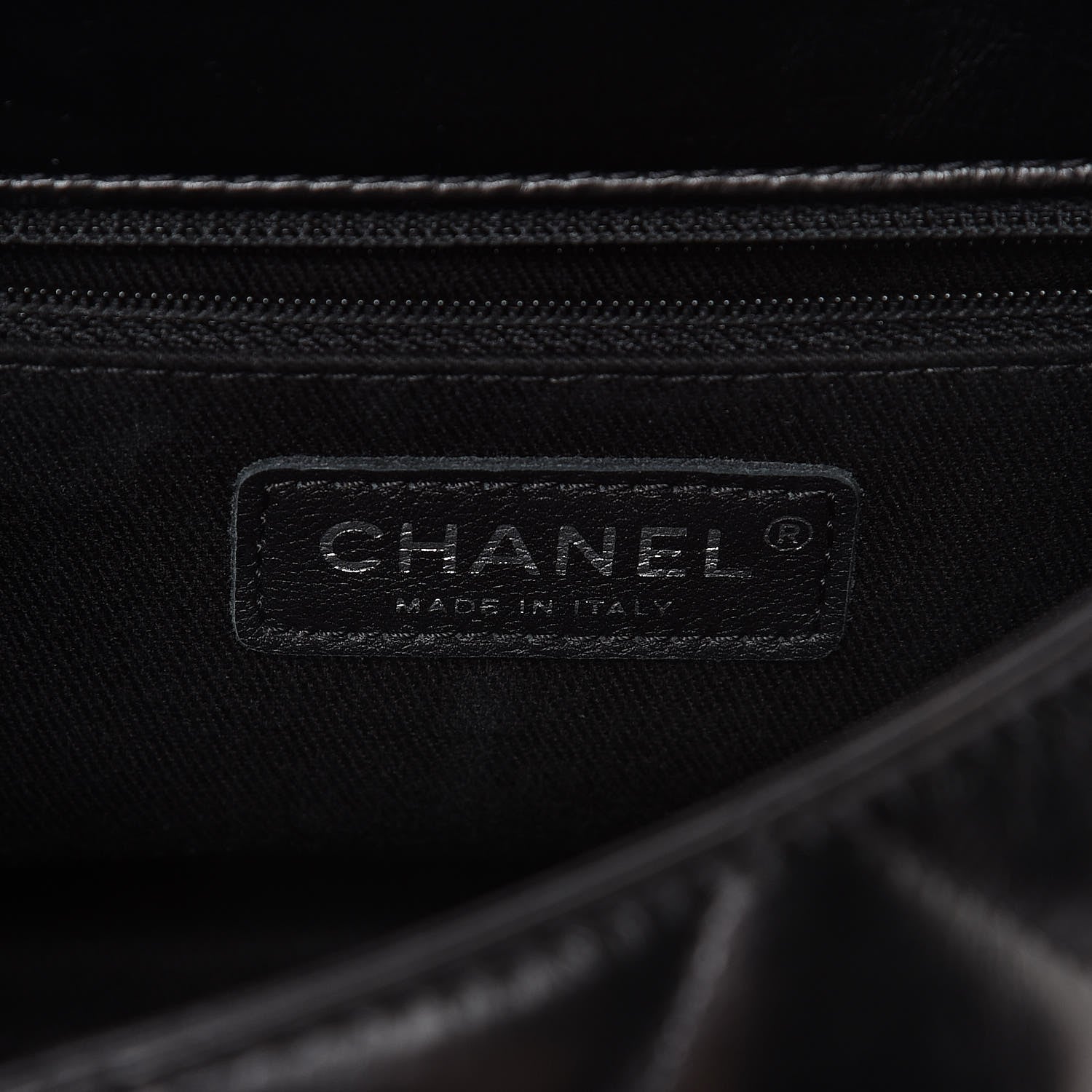 Chanel Glazed Calfskin Quilted Small CC Delivery Tote Black 6 of 8