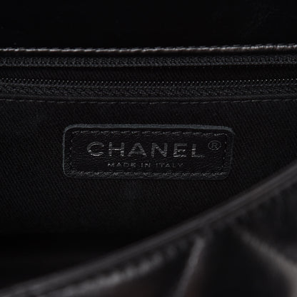 Chanel Glazed Calfskin Quilted Small CC Delivery Tote Black 6 of 8