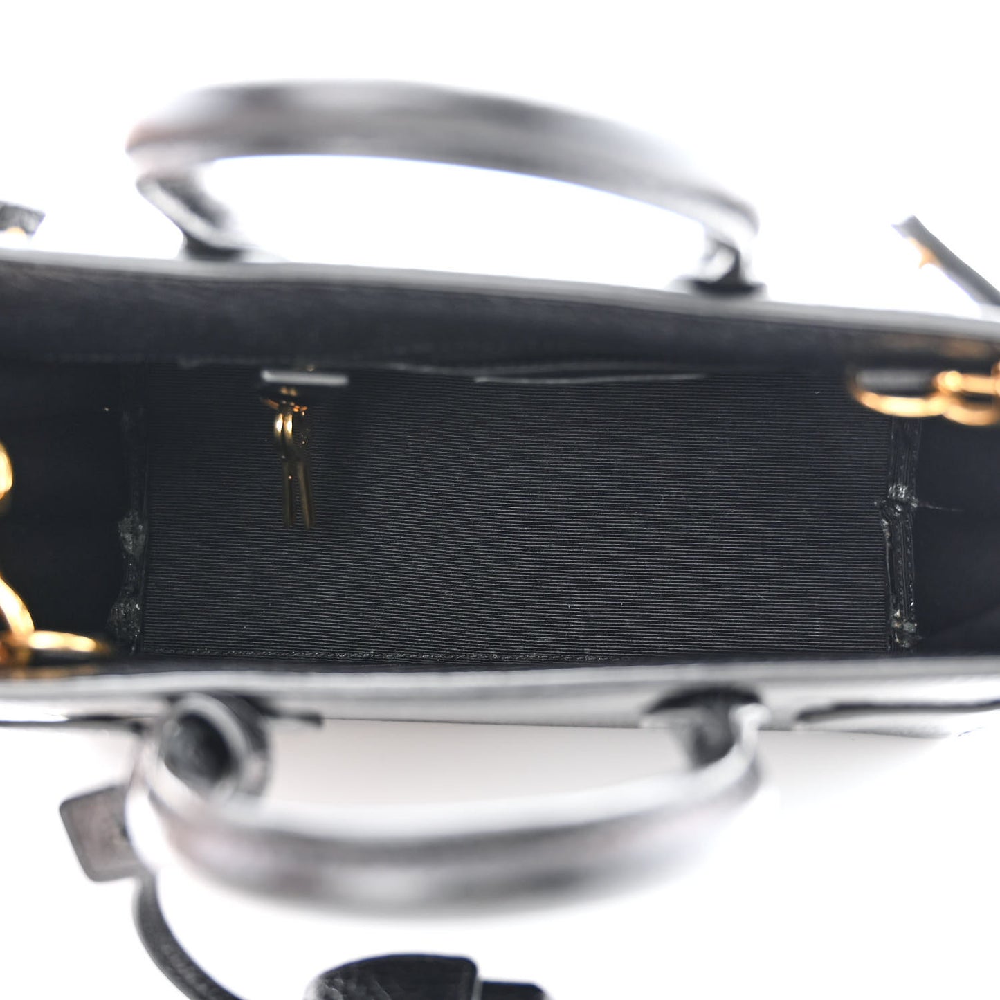 Grained Calfskin Nano Sac De Jour Black