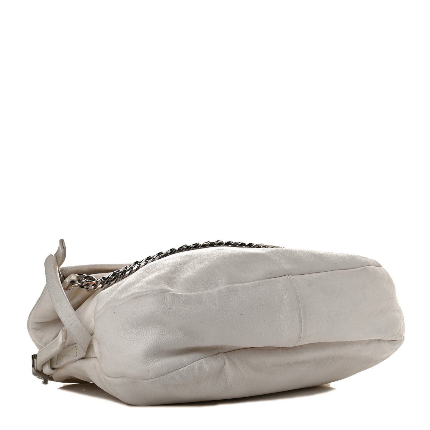 Lambskin Small Biker Hobo White