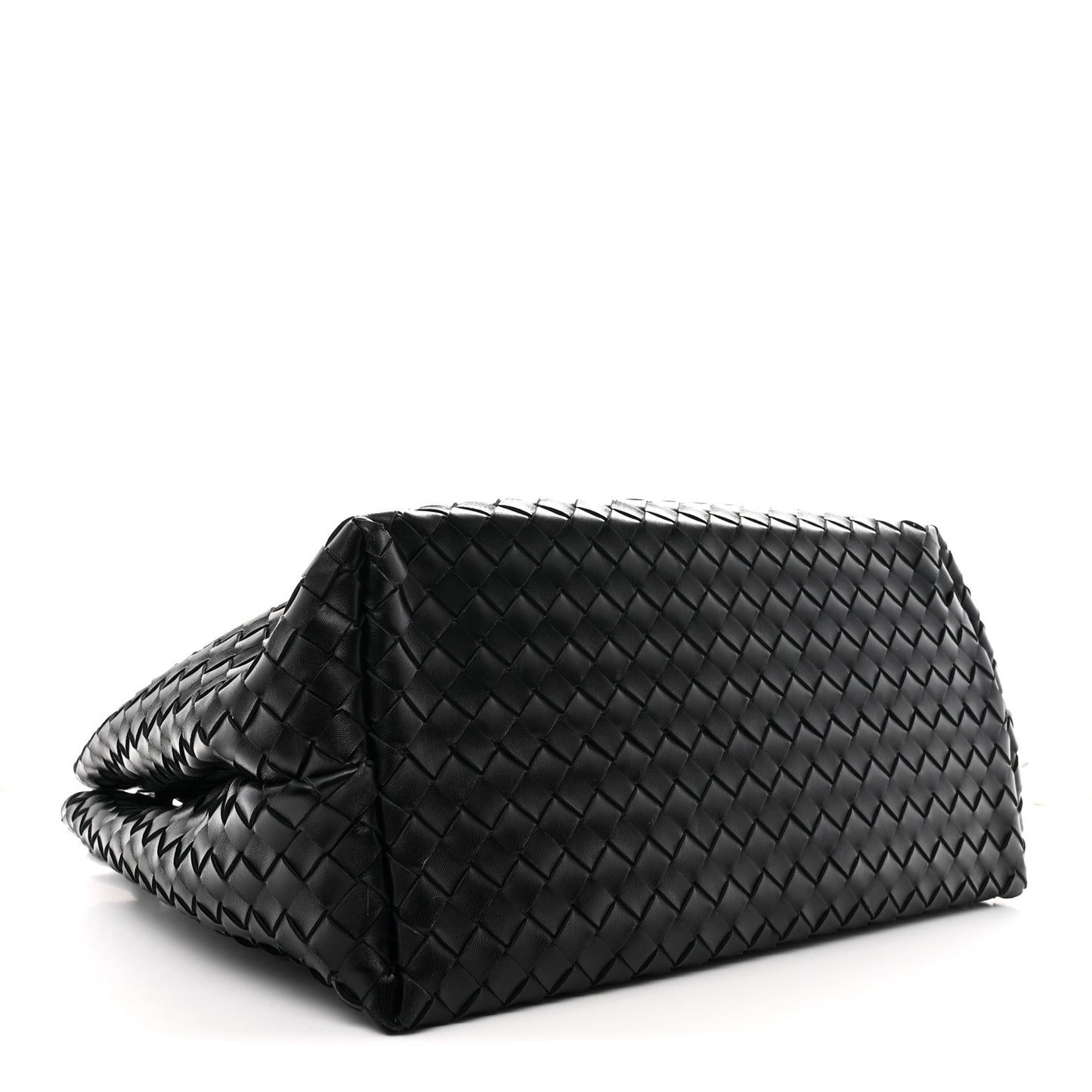 Nappa Intrecciato Large Andiamo Shoulder Bag Black