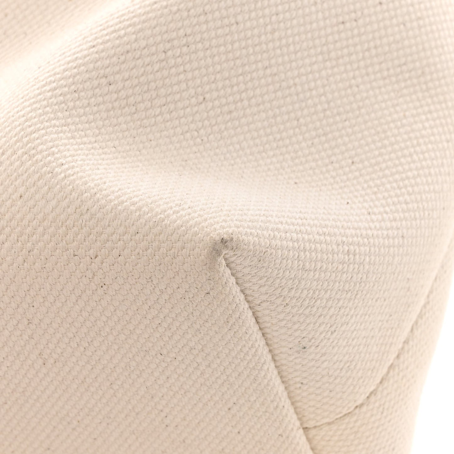Canvas Calfskin Horizontal Cabas Natural Tan