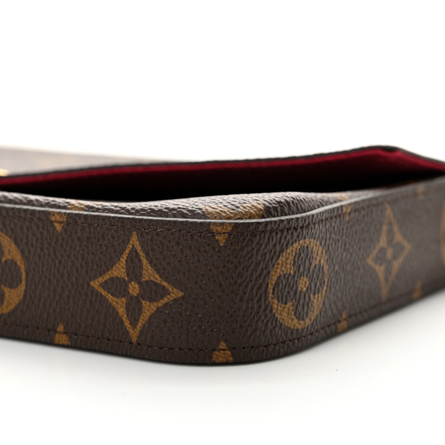 Louis Vuitton Monogram Pochette Felicie Chain Wallet Fuchsia 11 of 12