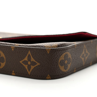 Louis Vuitton Monogram Pochette Felicie Chain Wallet Fuchsia 11 of 12