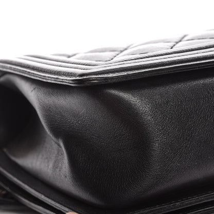 Chanel Calfskin Quilted Double Stitch New Medium Boy Flap Black 13 of 13