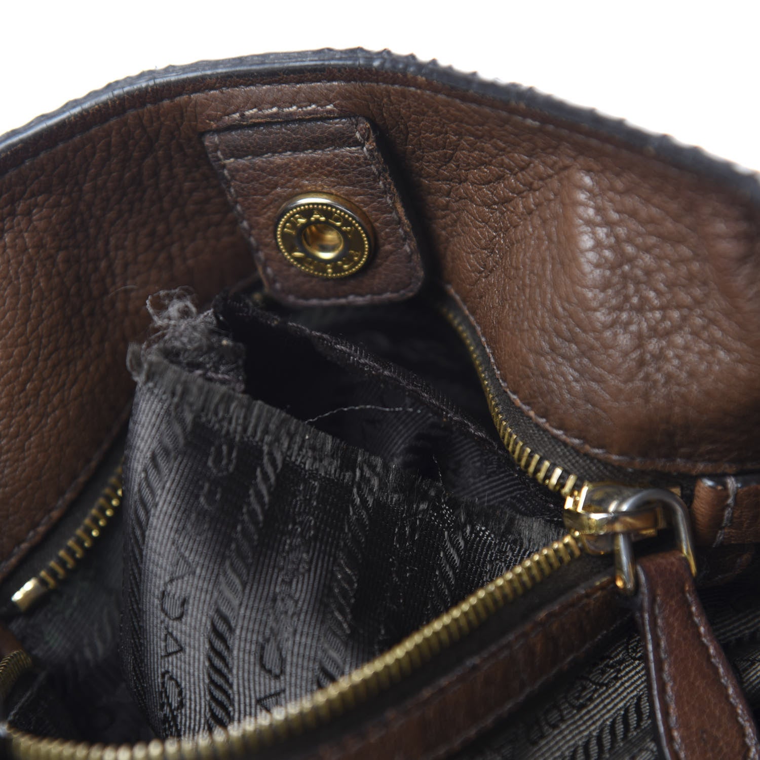Prada Vitello Daino Shoulder Bag Bruciato 10 of 13