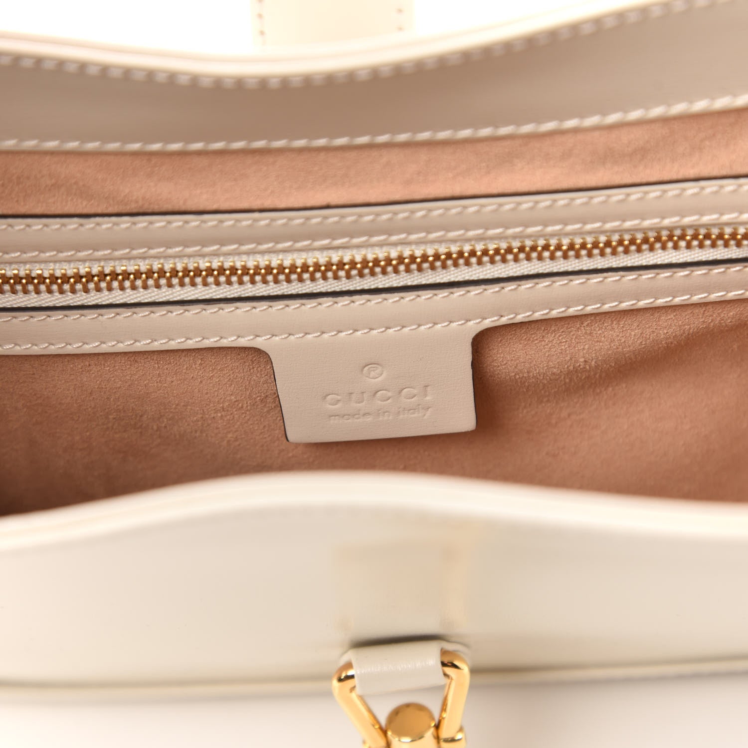 Gucci Boarded Dyana Lux Calfskin Small Jackie 1961 Hobo Mystic White 8 of 10