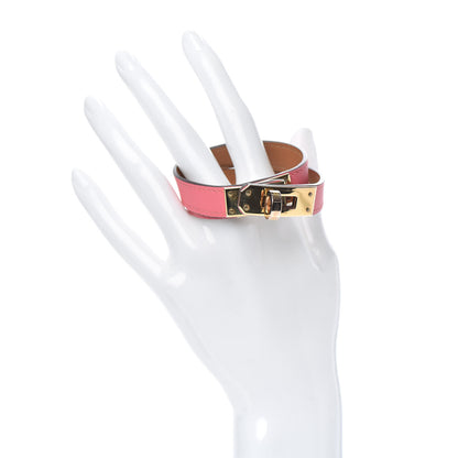 Hermes Swift Kelly Double Tour Bracelet XS Rose Azalee 2 of 7