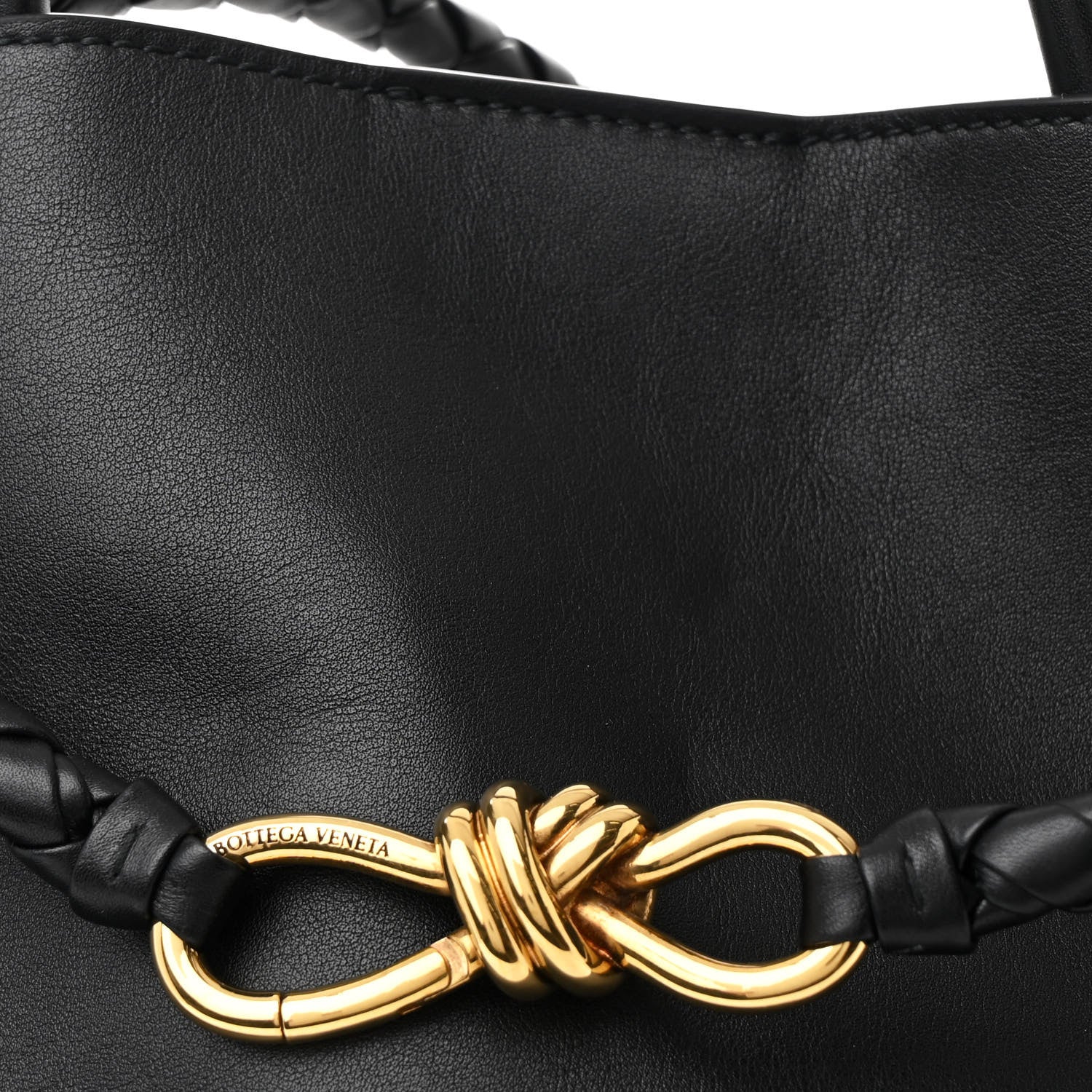 Bottega Veneta Silky Calfskin Large Andiamo Shoulder Bag Black 8 of 10