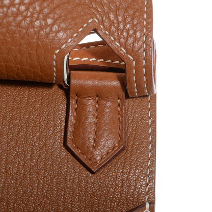 Hermes Taurillon Clemence Jypsiere 28 Gold 11 of 23