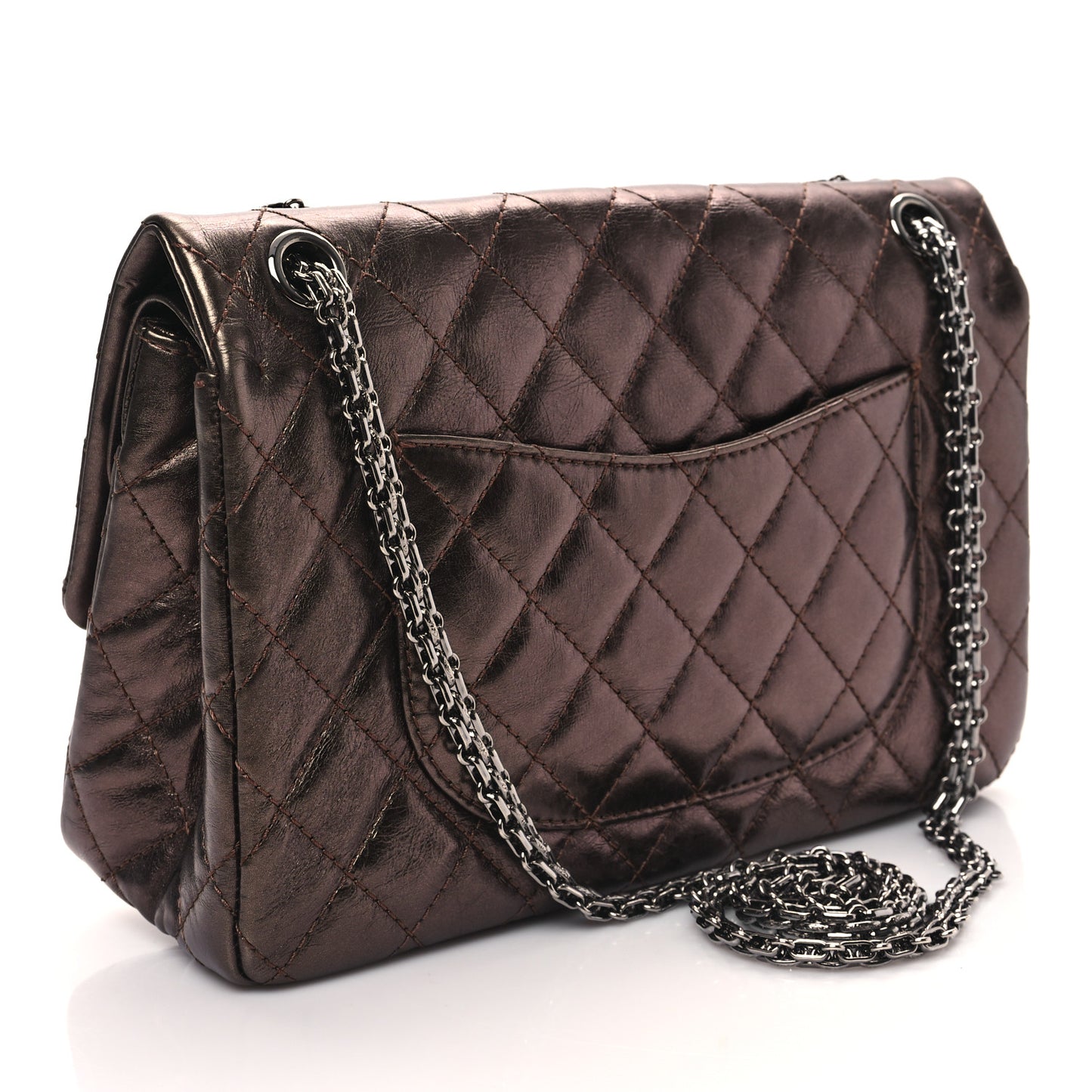 Metallic Aged Calfskin Quilted 2.55 Reissue 226 Flap Bronze