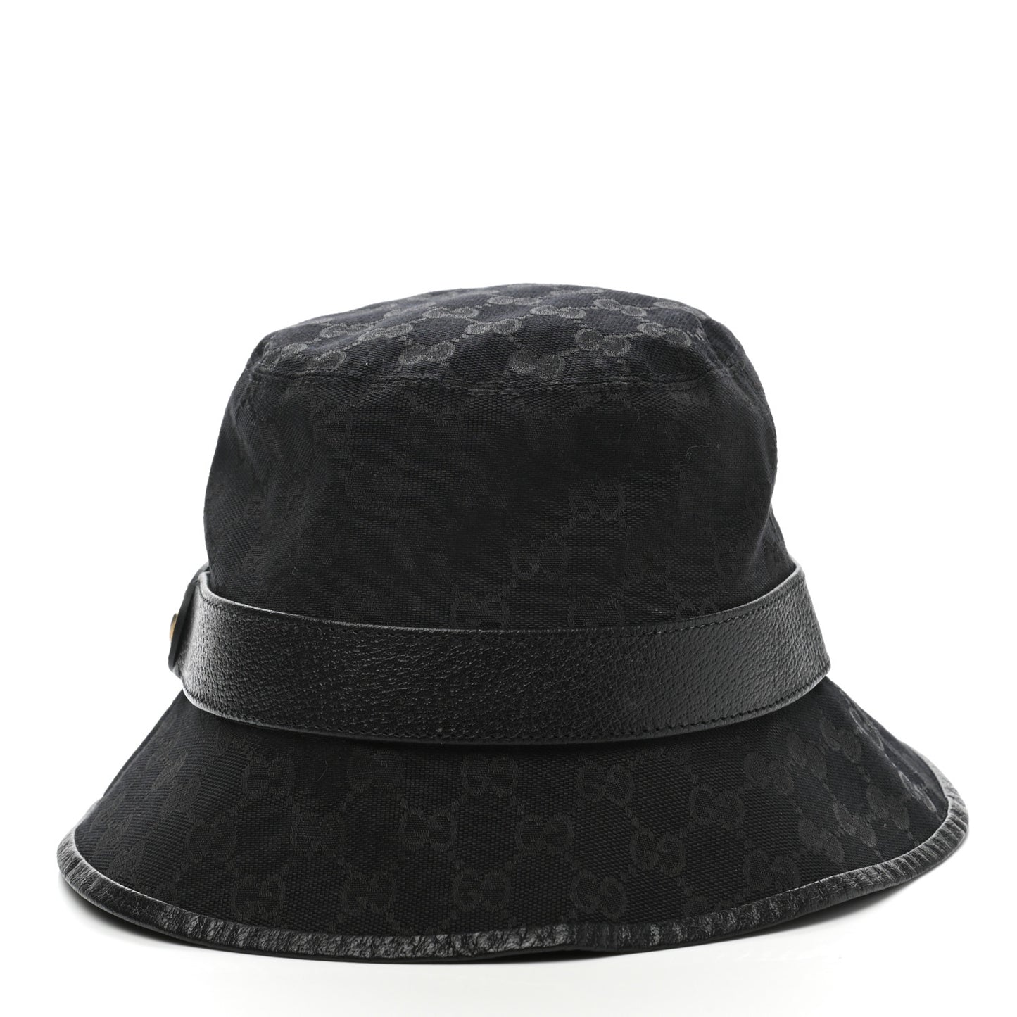 Monogram Textured Dollar Calfskin GG Jago Bucket Hat M Black