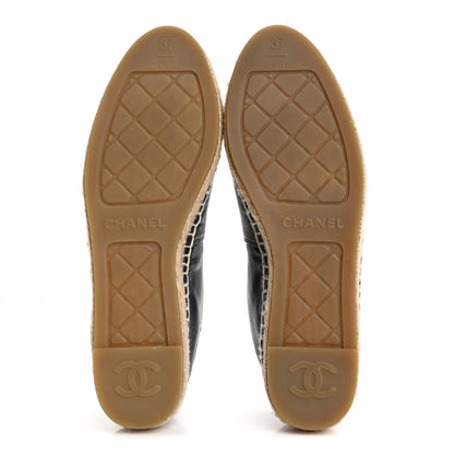 Chanel Lambskin CC Espadrilles 37 Navy Fuchsia Black 6 of 9