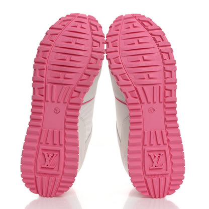 Louis Vuitton Calfskin Monogram Run Away Sneakers 38 White Pink 5 of 9