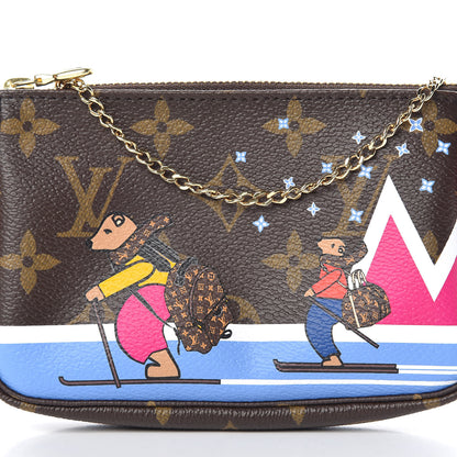 Louis Vuitton Monogram 2018 Christmas Animation Mini Bears Pochette Accessories 10 of 11