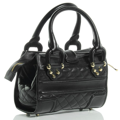 Burberry Leather Quilted Mini Manor Bag Black 3 of 9