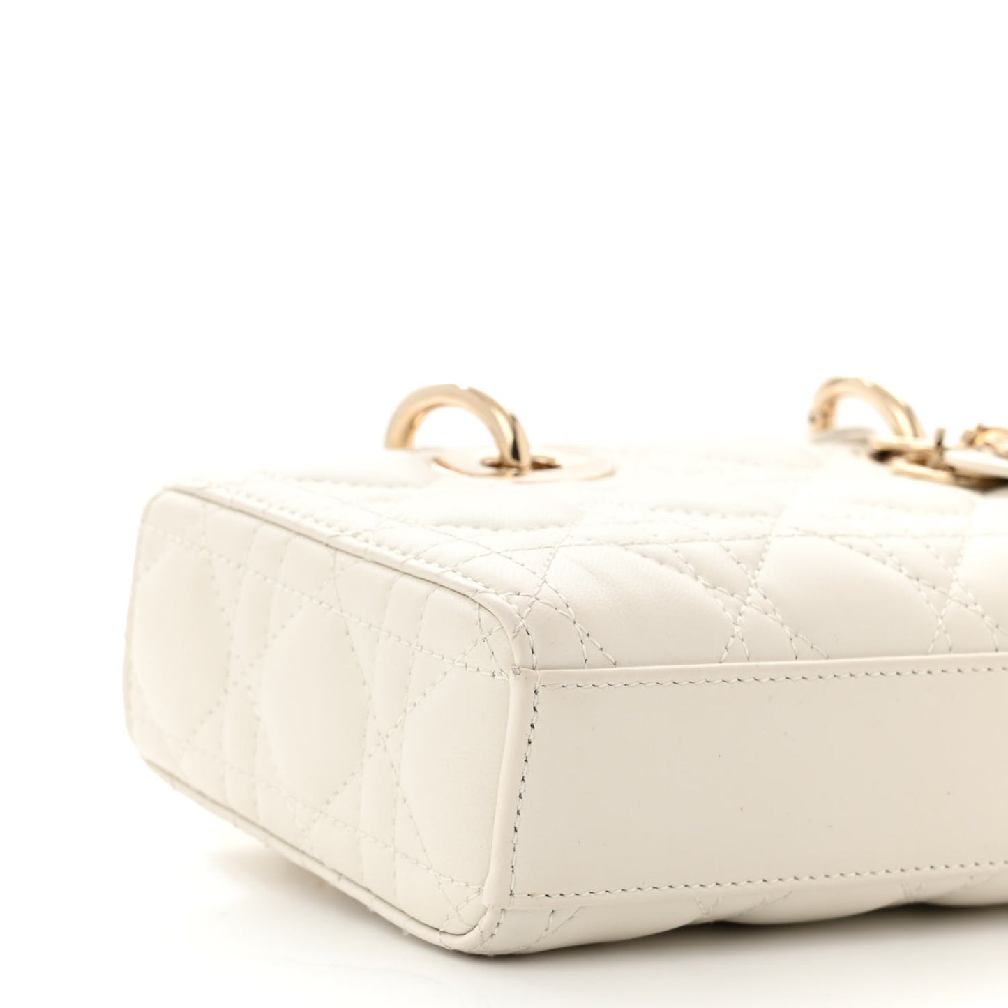 Lambskin Cannage Small Lady D-Joy Latte