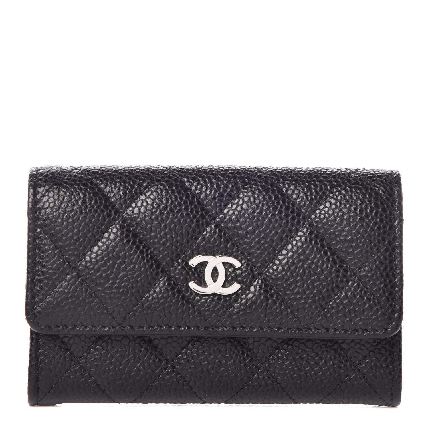 Chanel Caviar Quilted Flap Card Holder Black 1 of 9