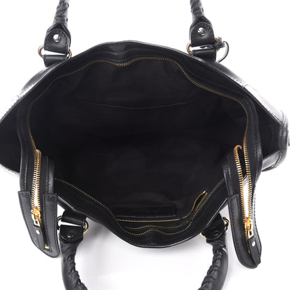 Balenciaga Veau Amp Plate Gold Hardware City Black 5 of 10