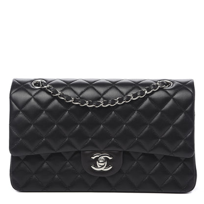 Chanel Lambskin Quilted Medium Double Flap Black 1 of 11