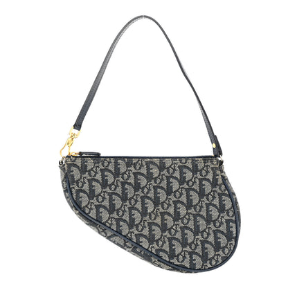 Christian Dior Monogram Mini Saddle Pochette Navy 1 of 13