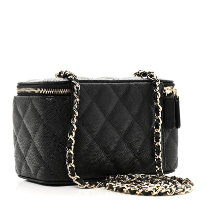 Chanel Caviar Quilted Small Vanity Case With Chain Black 3 of 12