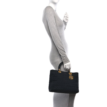 Christian Dior Nylon Cannage Large Lady Dior Black 3 of 18