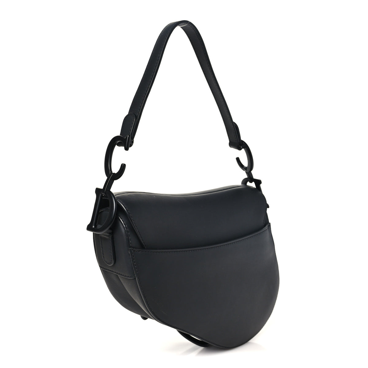 Christian Dior Ultra Matte Calfskin Saddle Bag Black 3 of 10