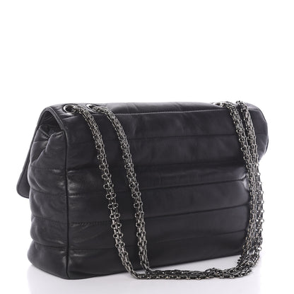 Chanel Lambskin Horizontal Quilt Mademoiselle Flap Black 3 of 10