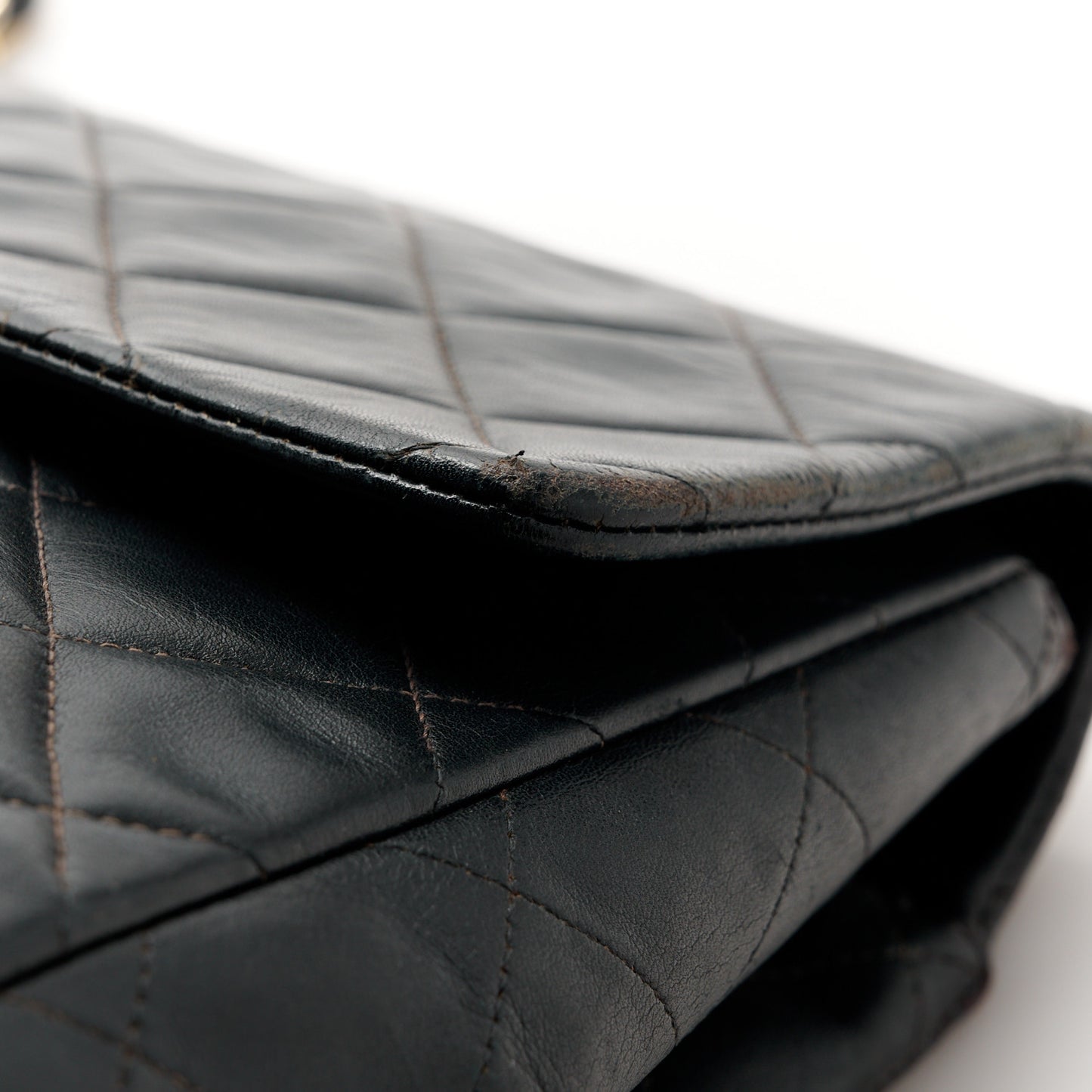 Lambskin Quilted XL Jumbo Single Flap Black