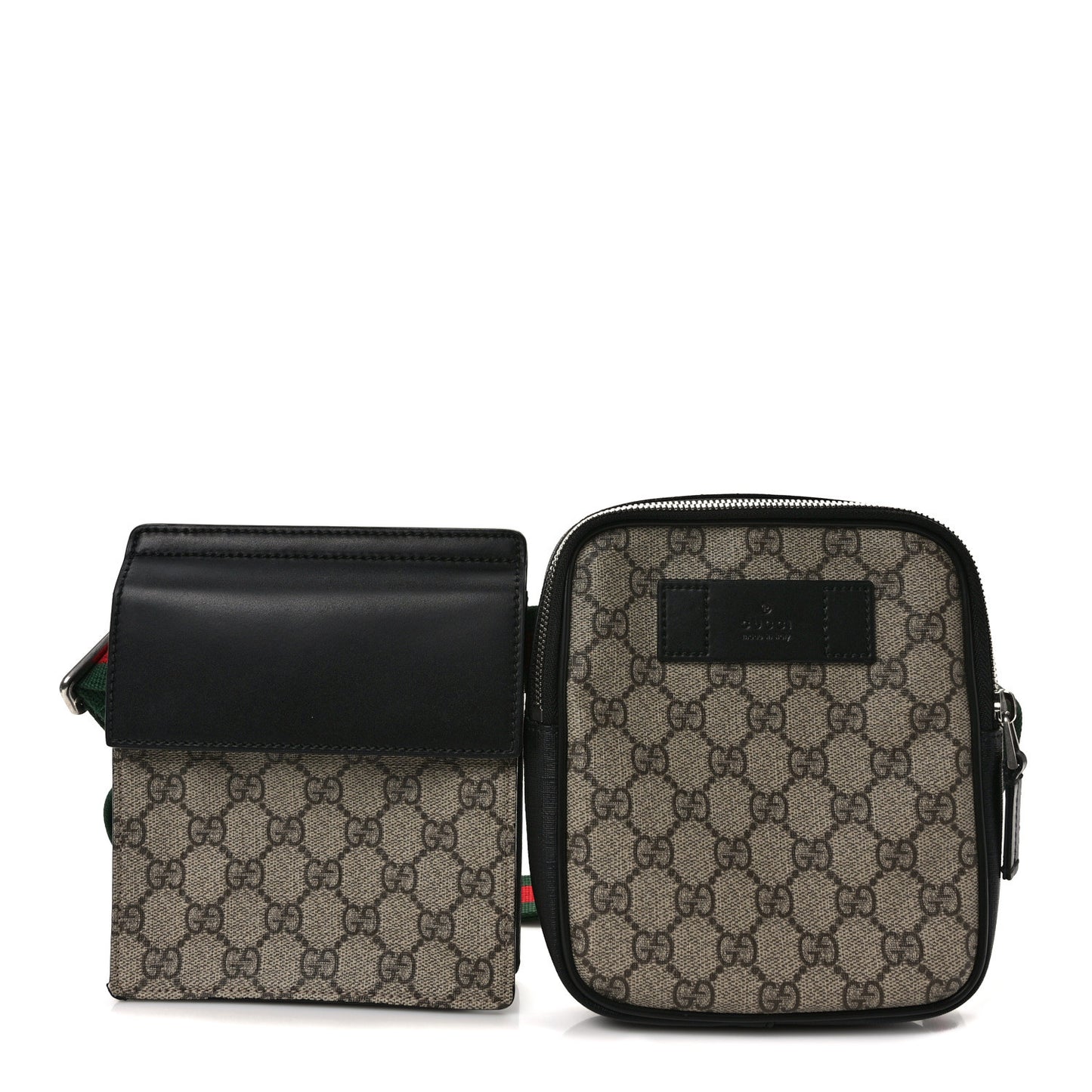 GG Supreme Monogram Web Belt Bag Black