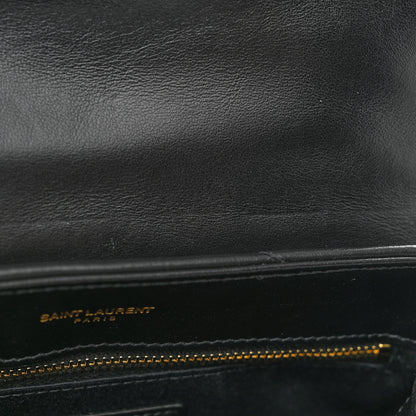 Saint Laurent Calfskin Y Quilted Monogram Toy Loulou Crossbody Bag Black 11 of 11