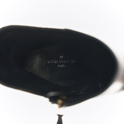 Louis Vuitton Calfskin Monogram Afterglow Platform Ankle Boots 39 Black 7 of 9