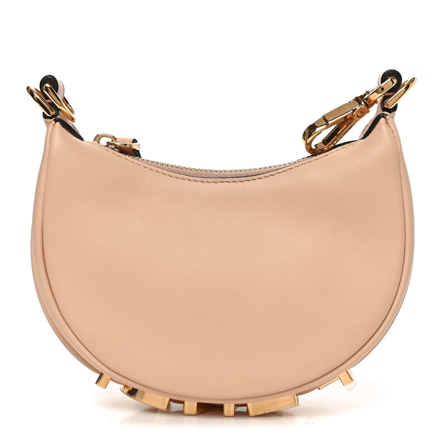 Fendi Vitello Grace Matte Nano Fendigraphy Hobo Charm Light Rose 1 of 9