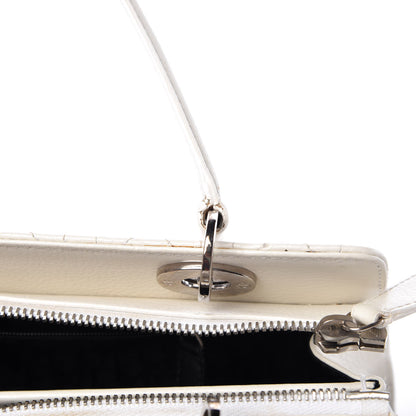 Christian Dior Calfskin Cannage Stitched East West Lady Dior White 21 of 29