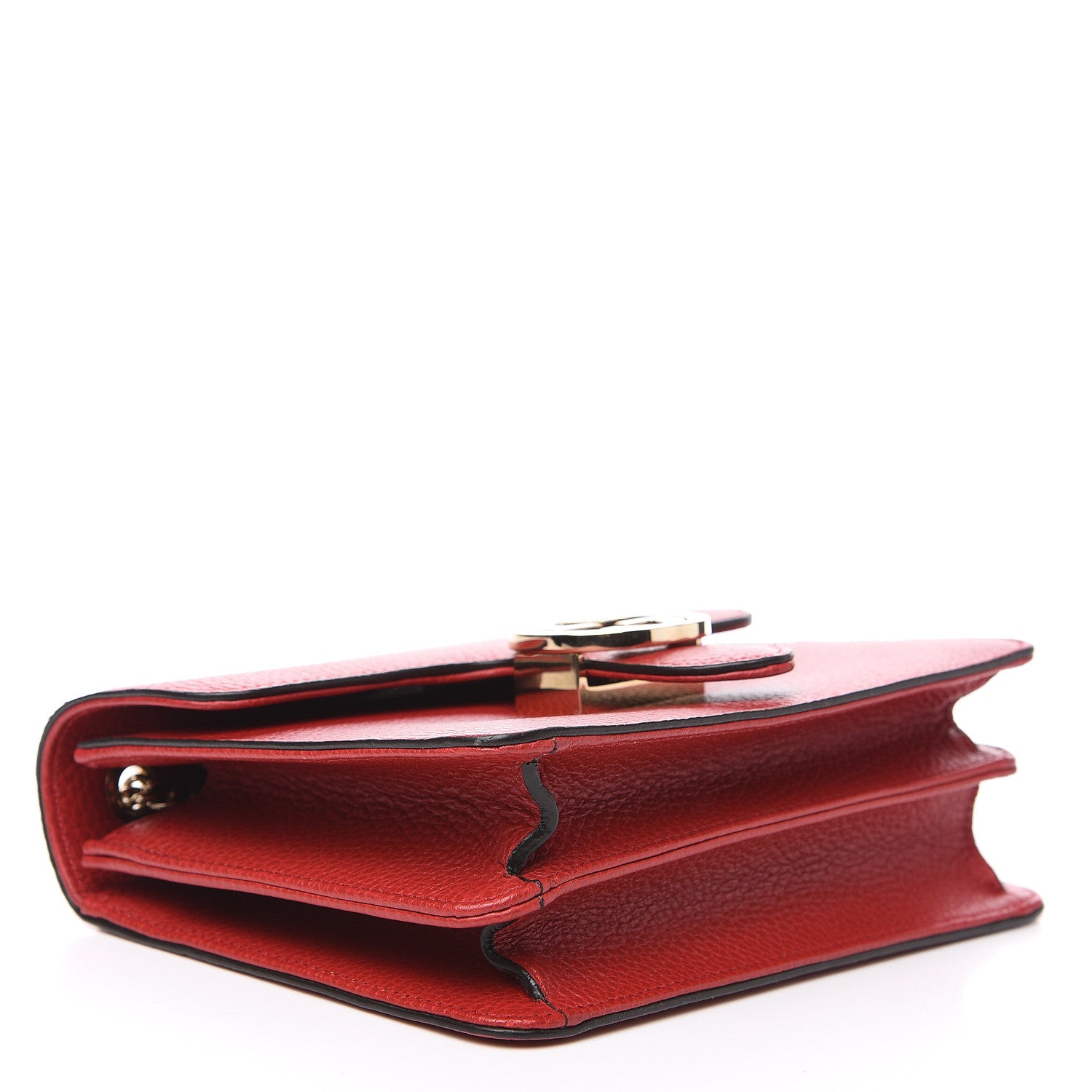 Gucci Dollar Calfskin Small Interlocking G Shoulder Bag Red 3 of 8