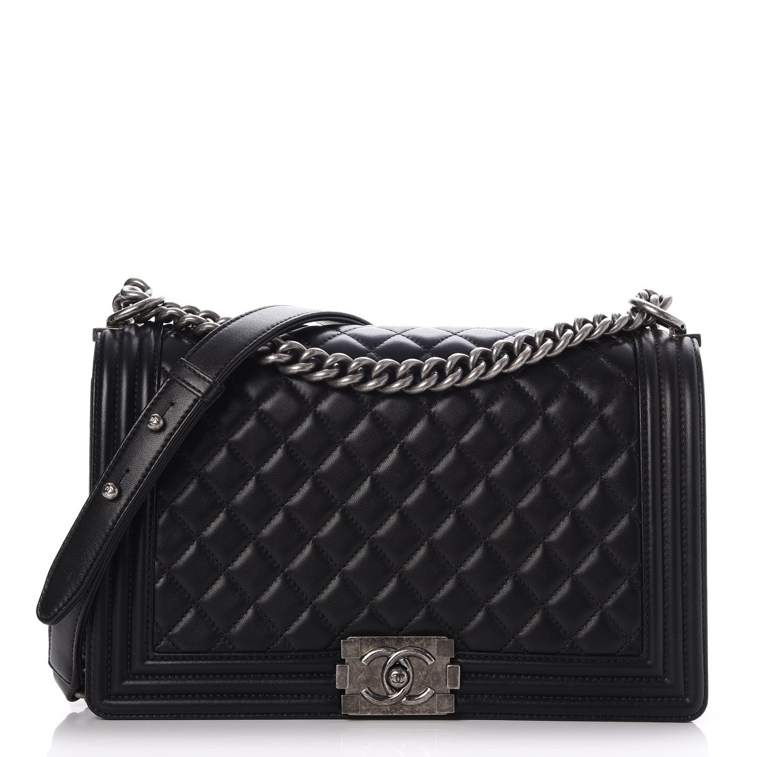 Chanel Lambskin Quilted New Medium Boy Flap Black 1 of 8