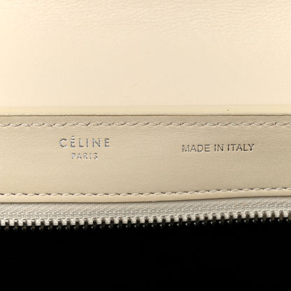 Celine Smooth Calfskin Small Trapeze White Black 6 of 12