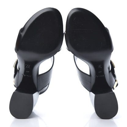 Louis Vuitton Grained Calfskin Horizon Sandals 40 Black 5 of 11