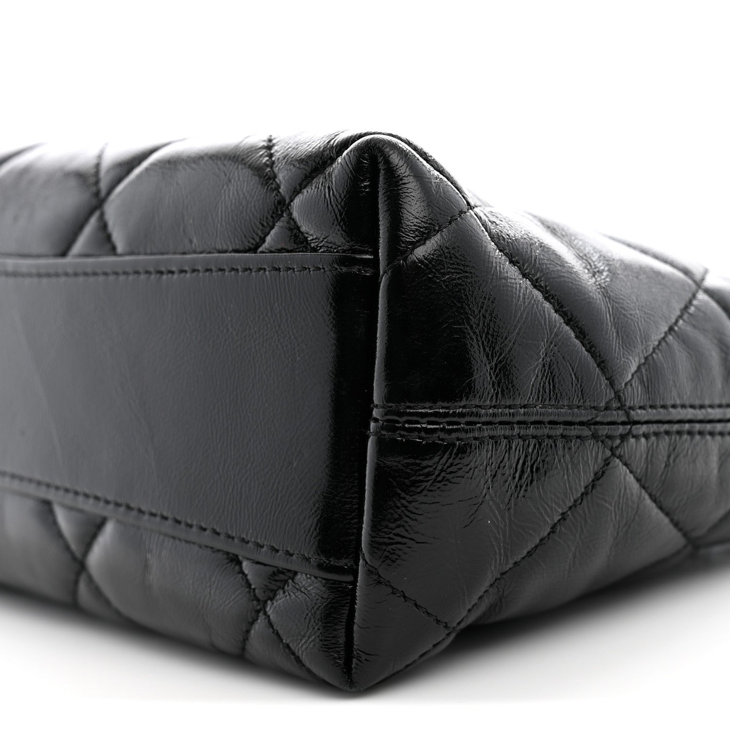 Chanel Shiny Crumpled Lambskin Quilted Small CC Funky Town Hobo Black 9 of 10