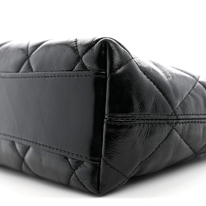 Chanel Shiny Crumpled Lambskin Quilted Small CC Funky Town Hobo Black 9 of 10