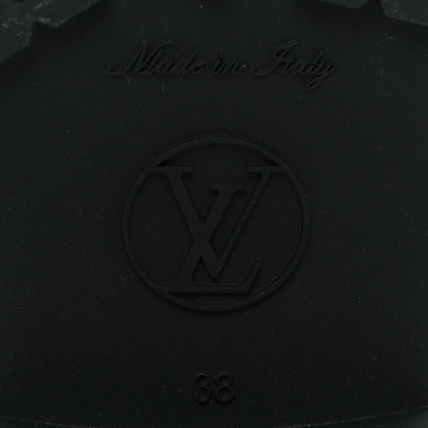 Louis Vuitton Rubber Embossed Monogram Drops Flat Half Boots 38 Black 7 of 9