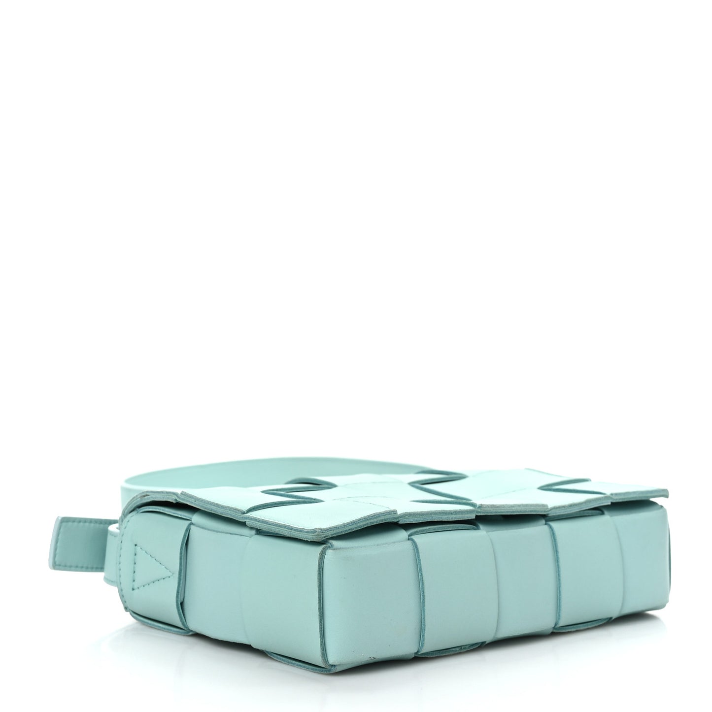 Lambskin Maxi Intrecciato Cassette Crossbody Bag Ice